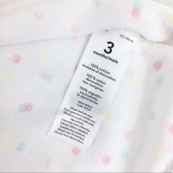 Like New! Carter’s 🌈 Rainbow Romper in White - 3m - Picture 6 of 7
